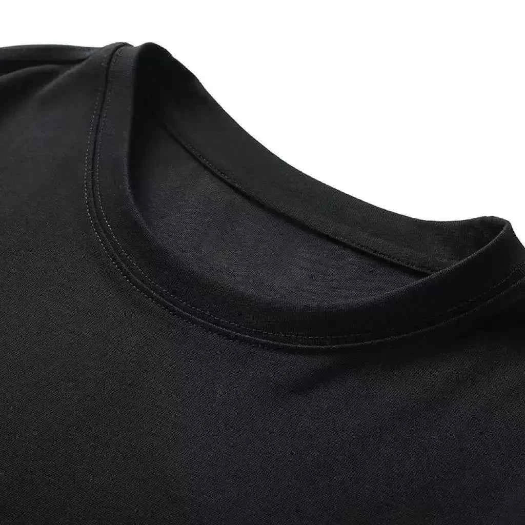 M3en's Abstract Face Print Oversized Streetwear Tee