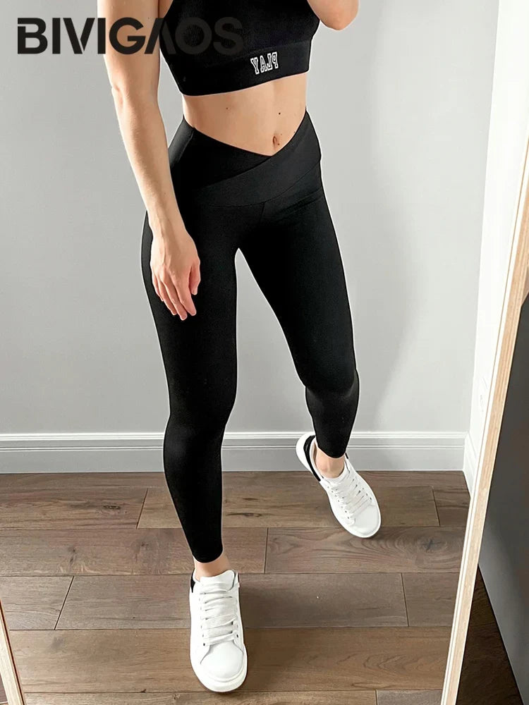 V-Lift Sharkskin High-Waist Leggings