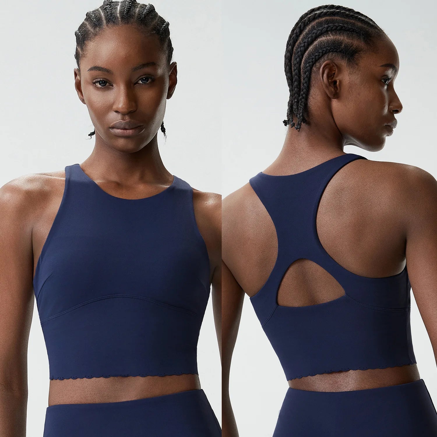 Women’s High Neck Racerback Yoga Tank Top Bra