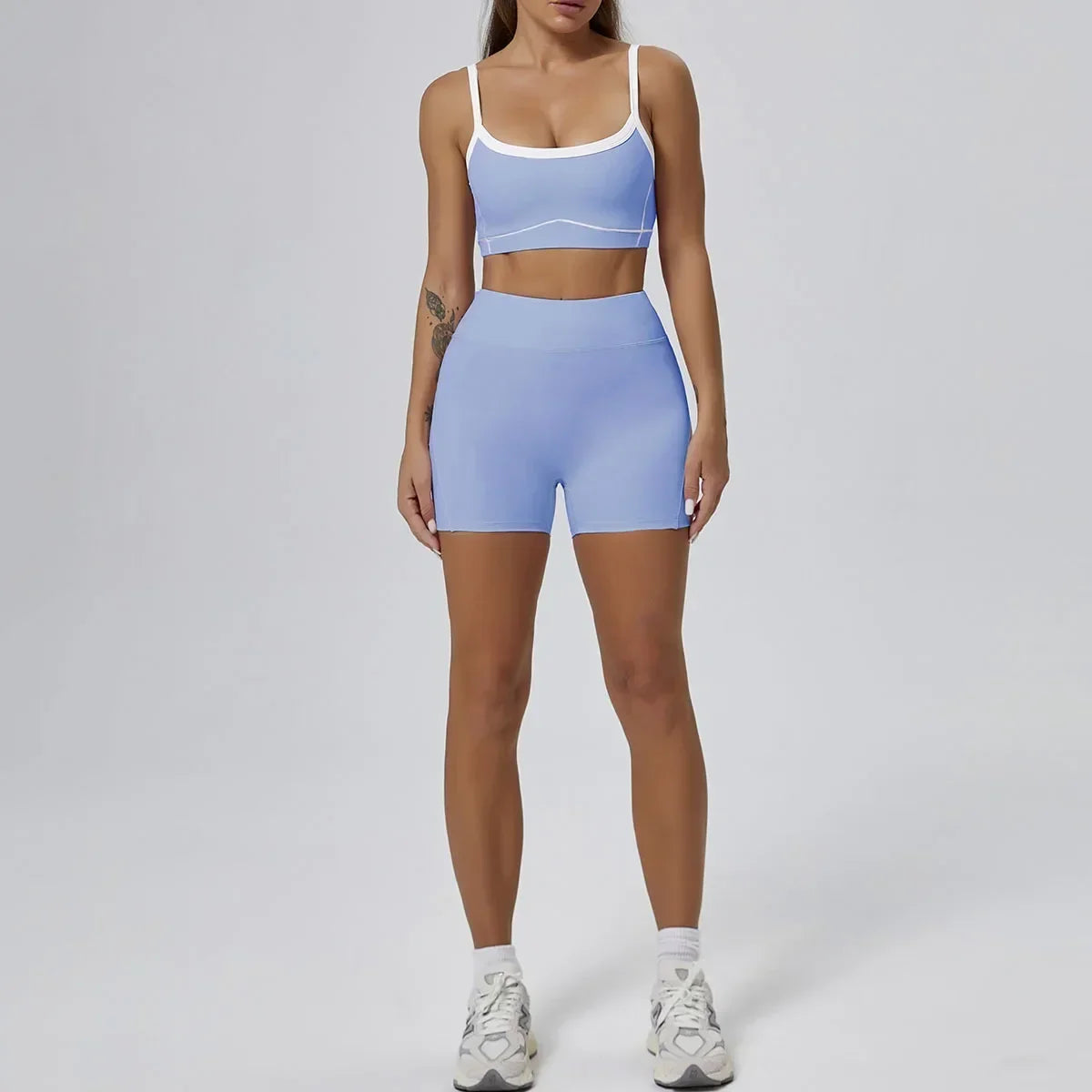 FlareLift Yoga Set: High-Waist Pants & Backless Bra