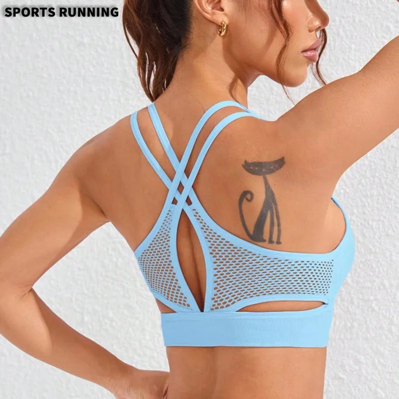 Yoga Sports Bras Push Up Gym Crop Tops