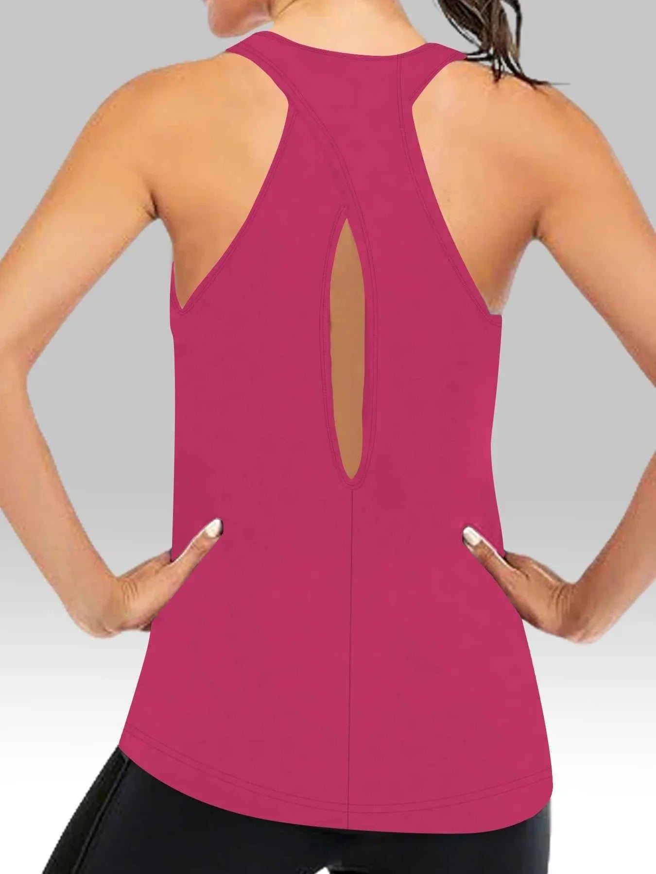 Super Soft Cross Backless Racerback Yoga Tops