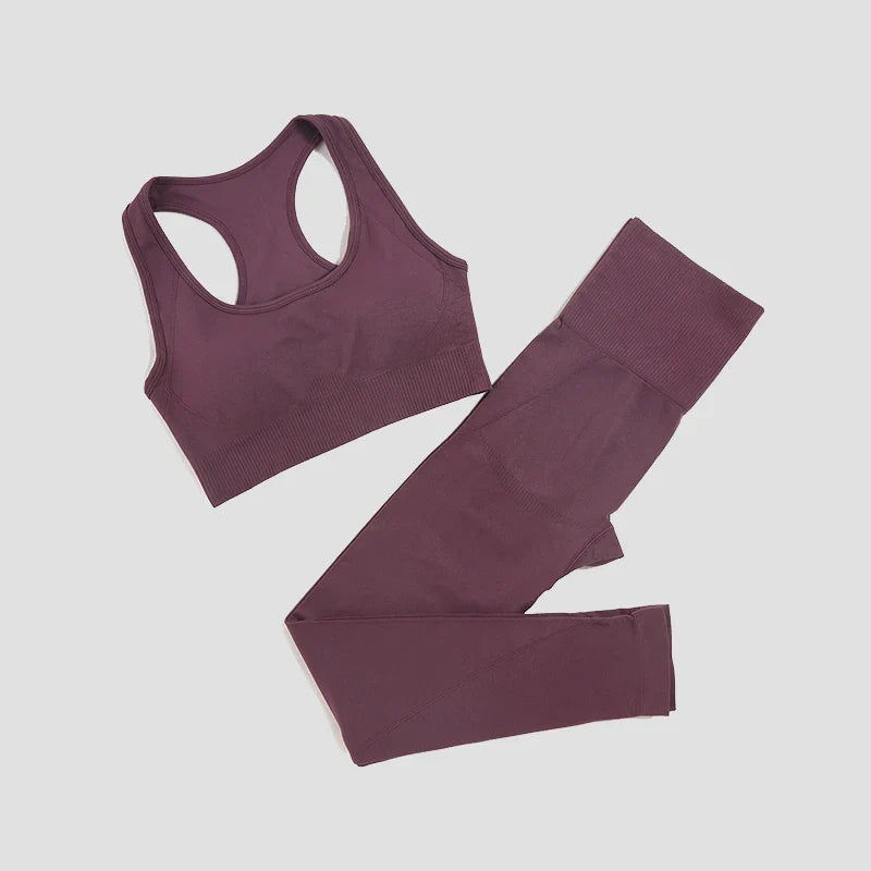 Seamless Women's Yoga Set - 2 Pcs Fitness Wear