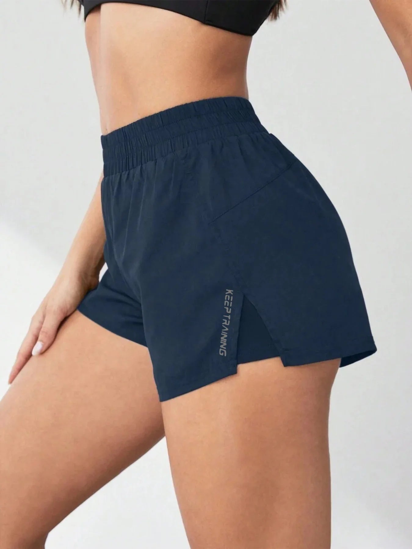 Faux Two-Piece Women's Anti-Exposure Yoga Shorts