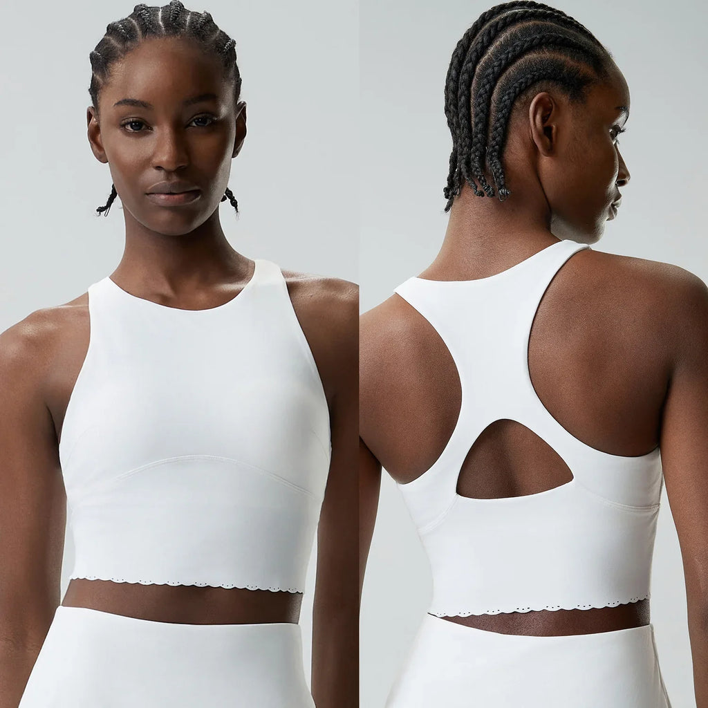 Women’s High Neck Racerback Yoga Tank Top Bra