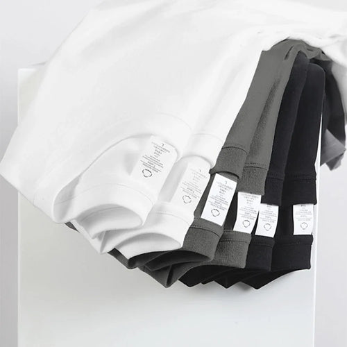 2-Pack Unisex Cotton White Loose Fit T-Shirts