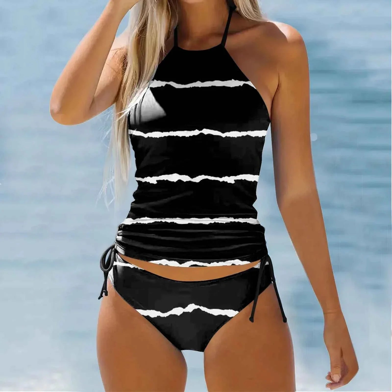 Women's Floral Tankini Set with Boyshorts