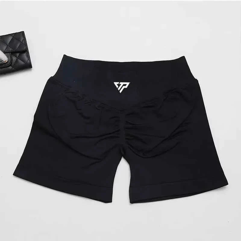 Seamless Silicone Printed Yoga Shorts