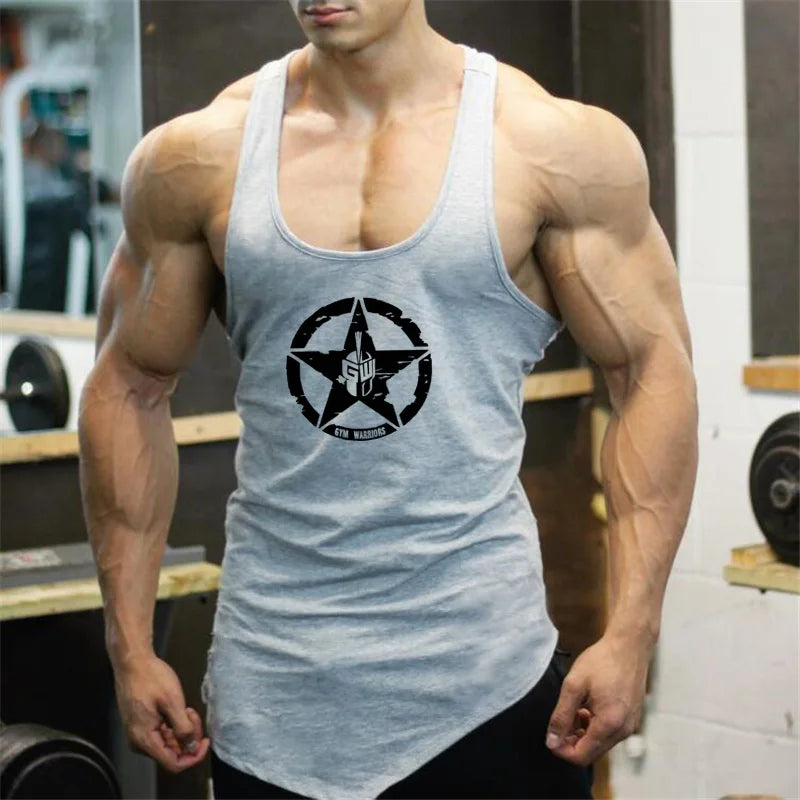 FlexFit Cotton Sleeveless Muscle Tank - Irregular Hem