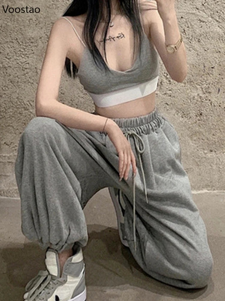Chic White Ankle Joggers for Women