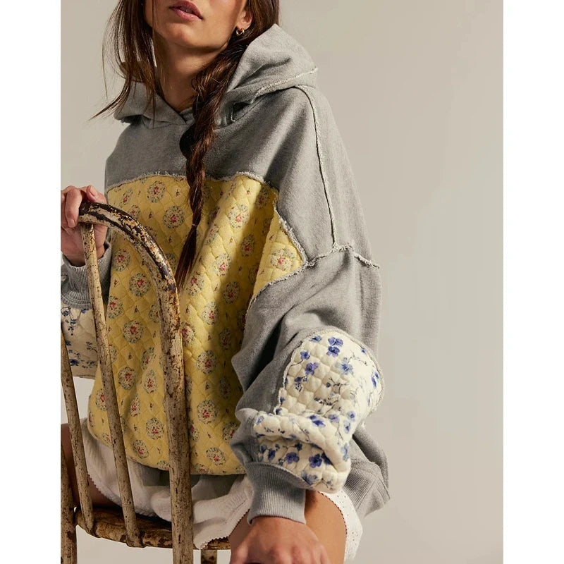 BlossomQuilt Y2K Hooded Streetwear Sweatshirt