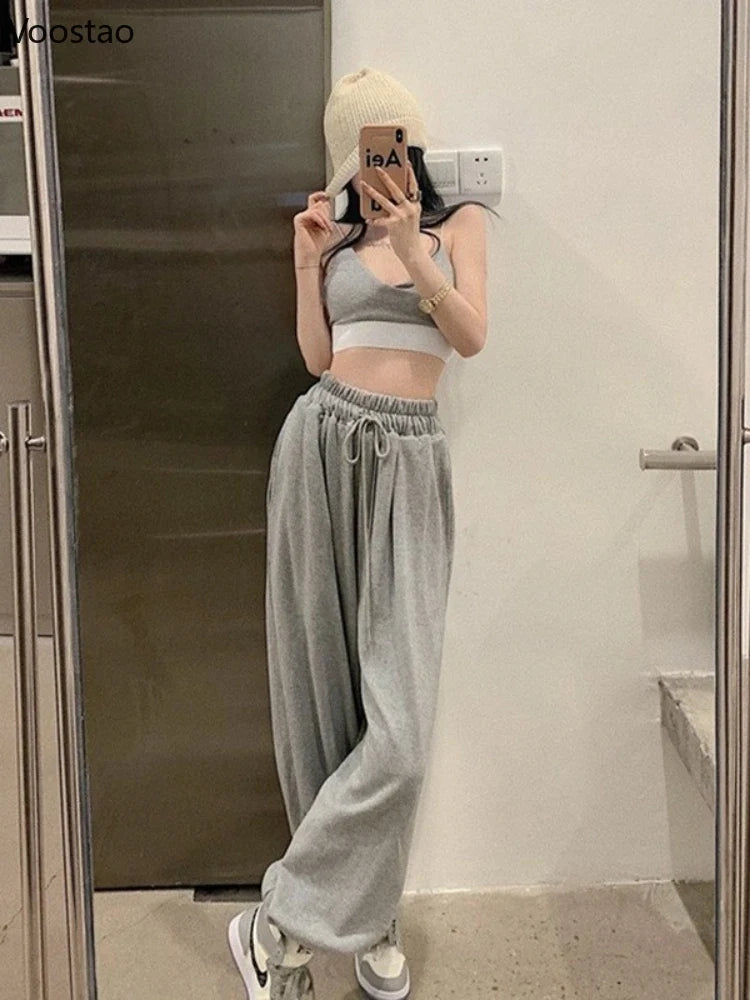 Chic White Ankle Joggers for Women