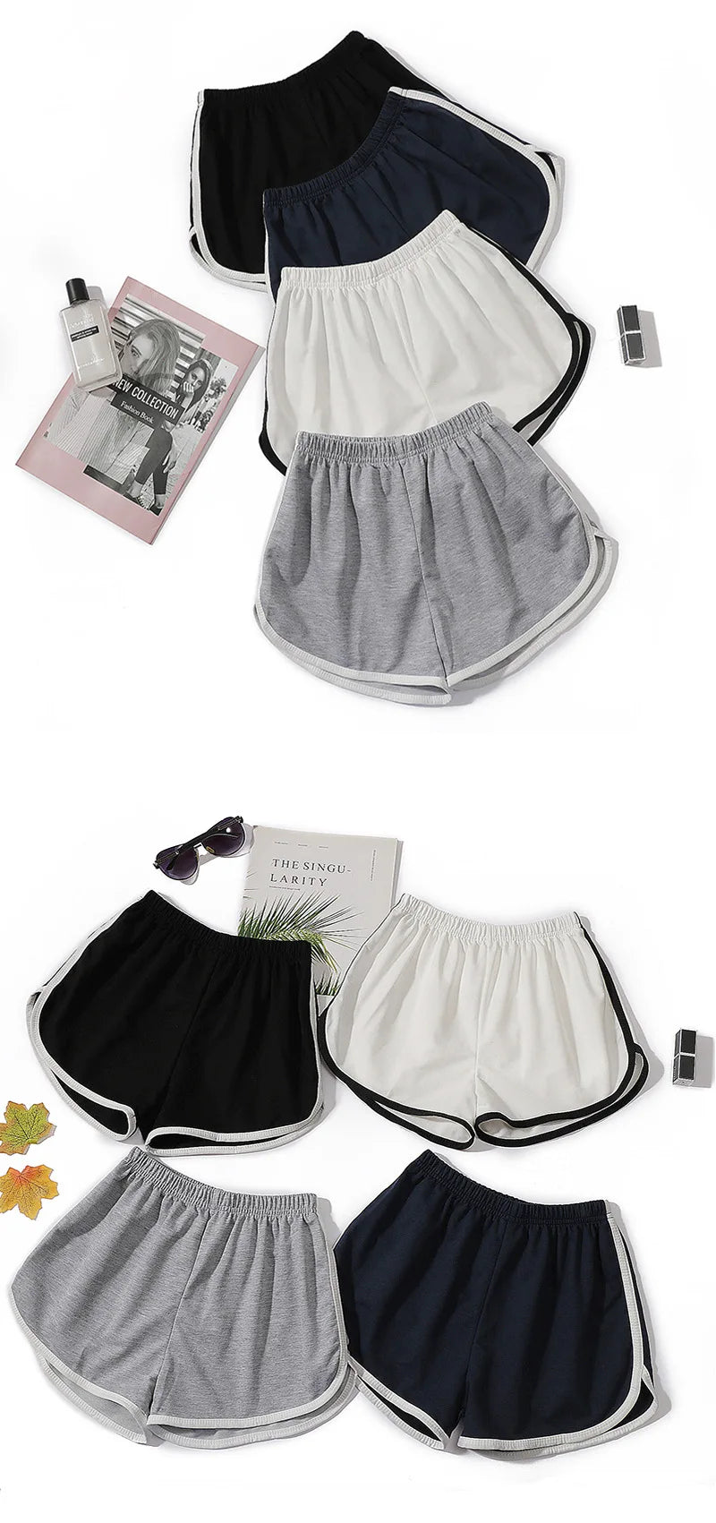 Elastic Shorts for Women, Loose Fitting, Quick Drying