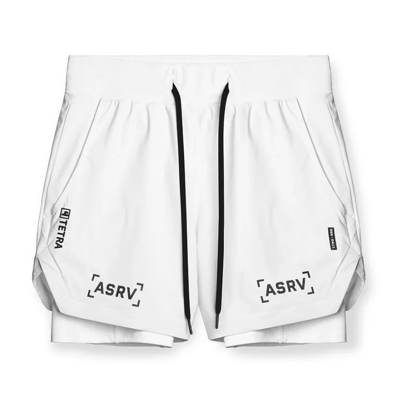 ASRV Men’s 2-in-1 Quick Dry Gym Shorts