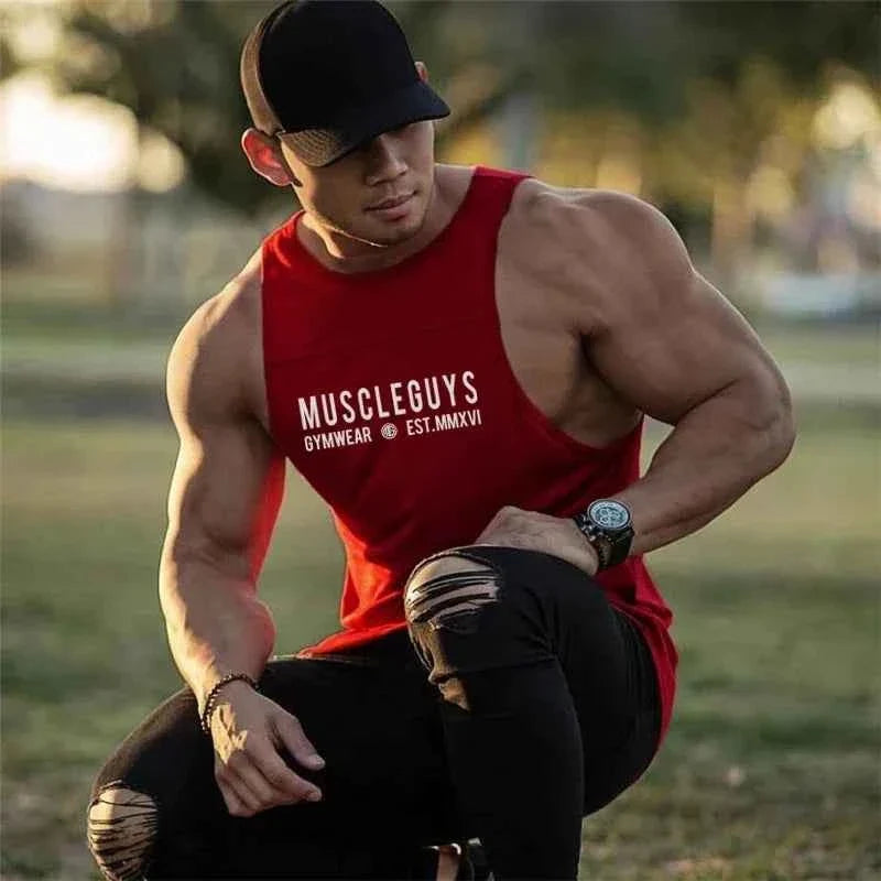 Men's Cotton Gym Muscle Tank Top Vest