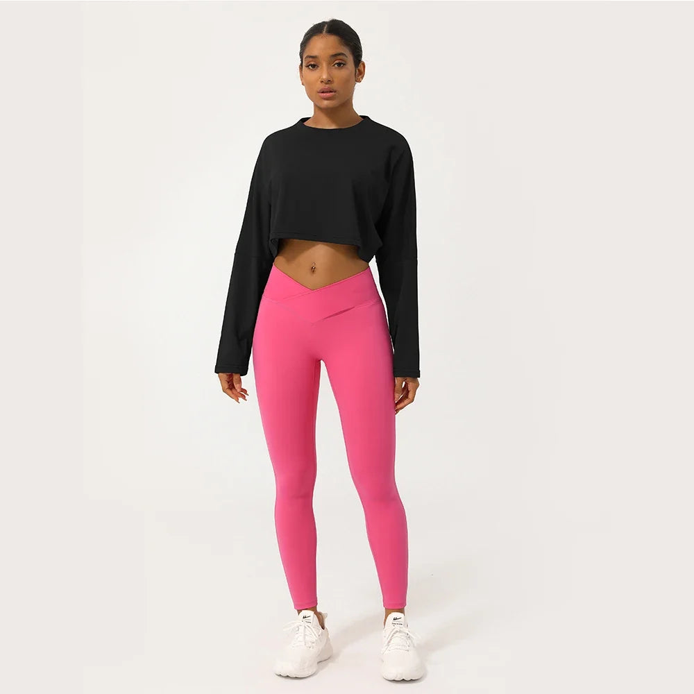 Women's Long Sleeve Fitness Crop Top