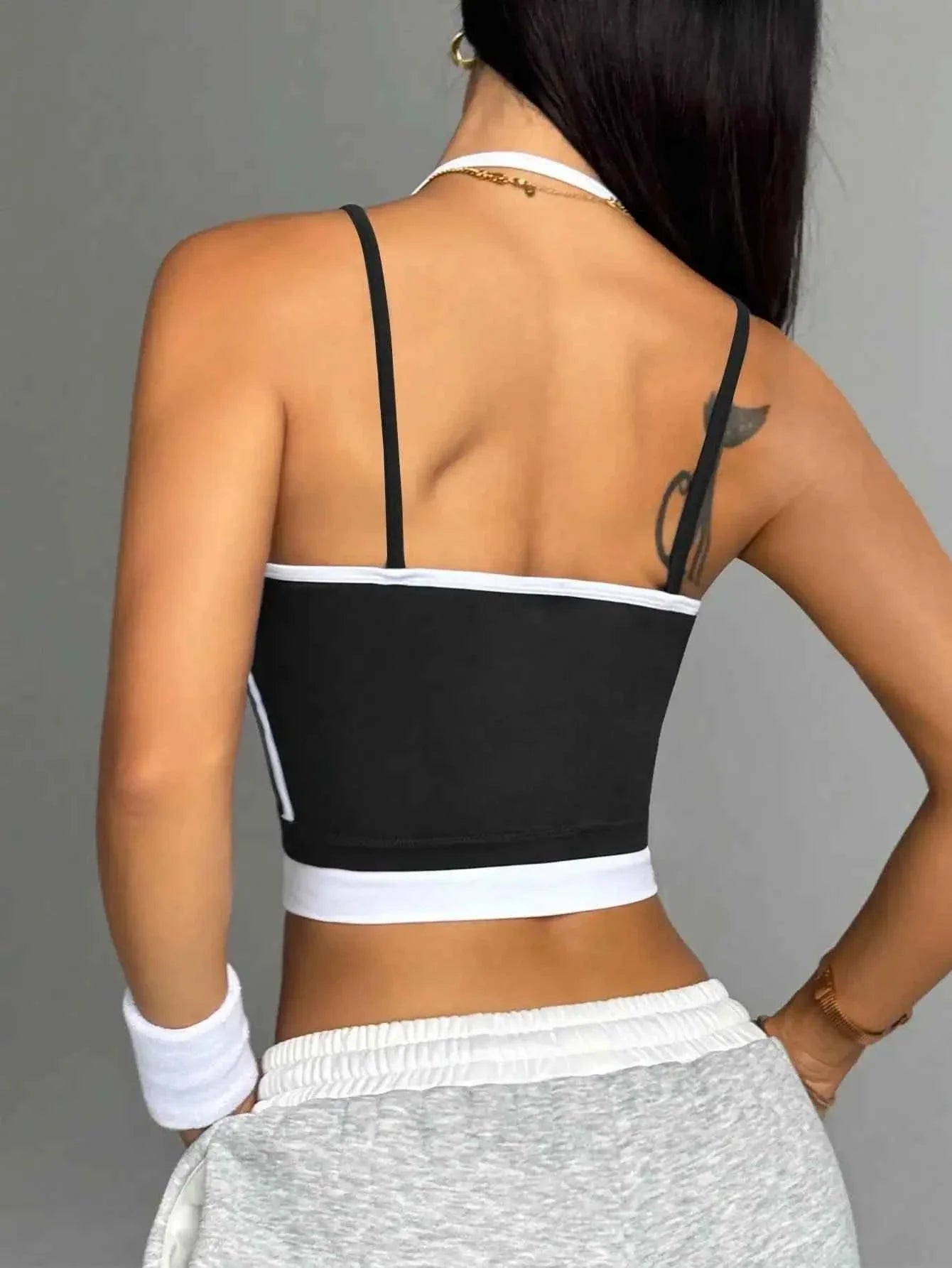 Color Block Shock-Absorbing Sports Vest for Women