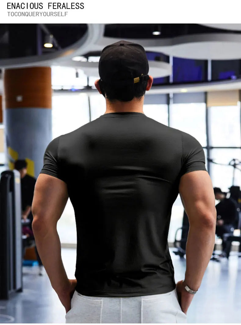 Man Plus Size Dry Fit Men's Sports T-shirts