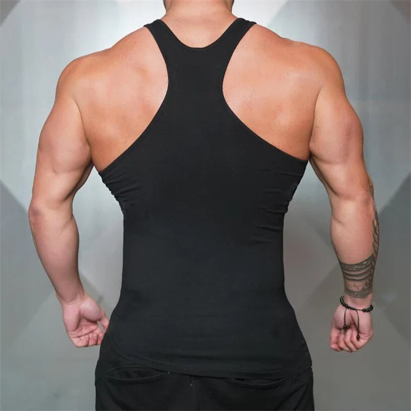 FlexFit Cotton Sleeveless Muscle Tank - Irregular Hem
