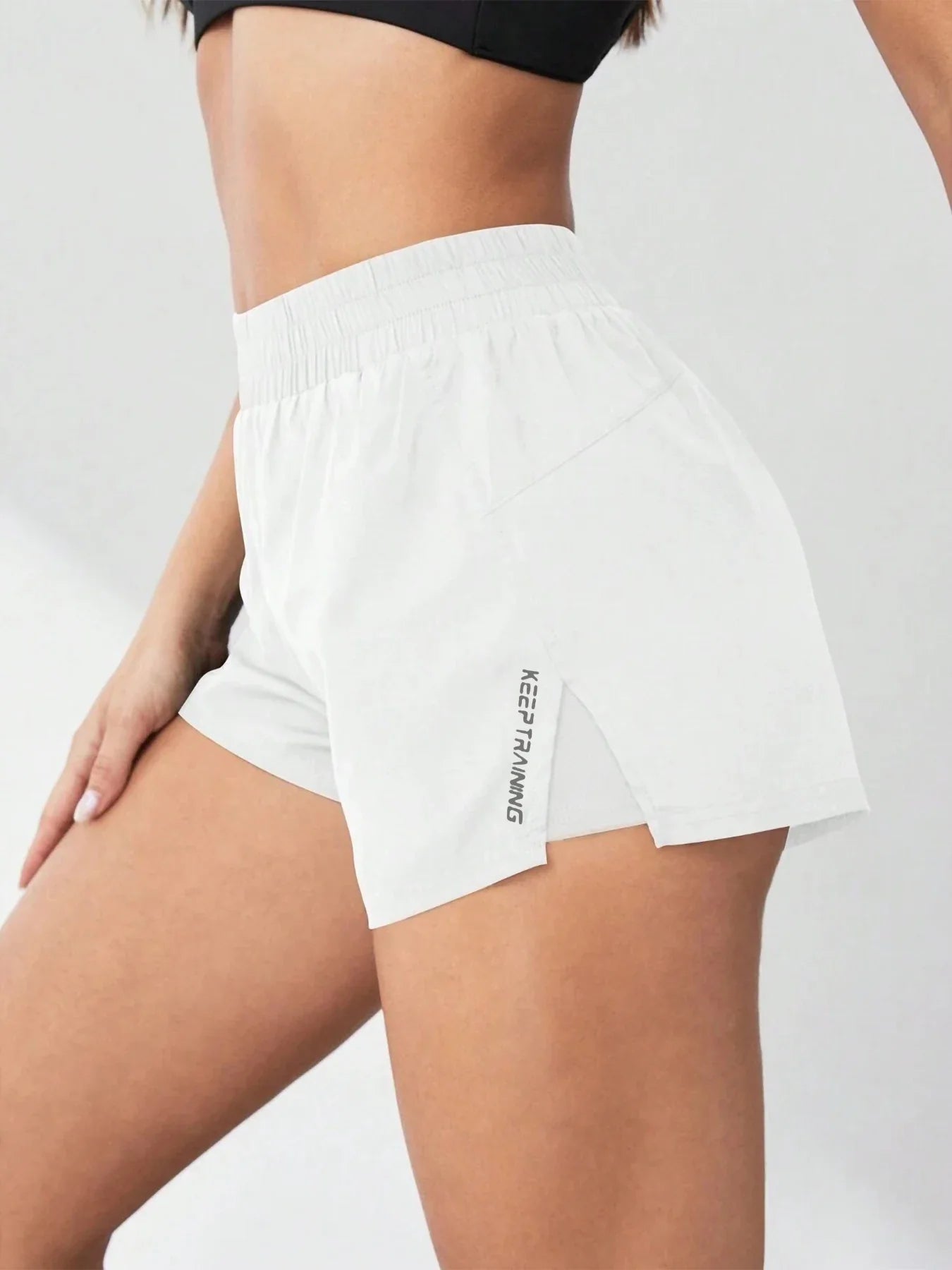 Faux Two-Piece Women's Anti-Exposure Yoga Shorts
