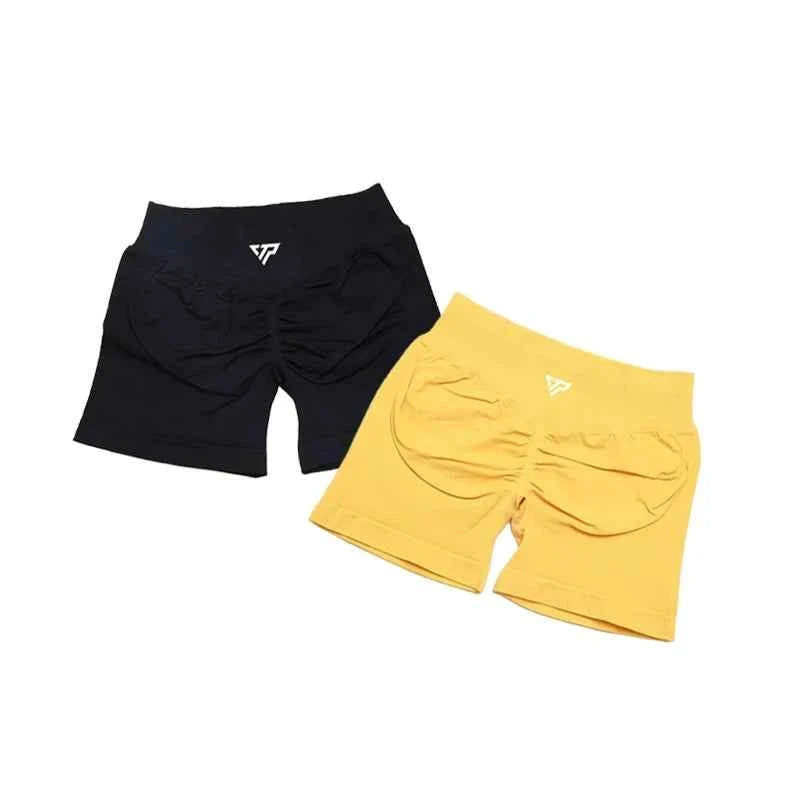 Seamless Silicone Printed Yoga Shorts
