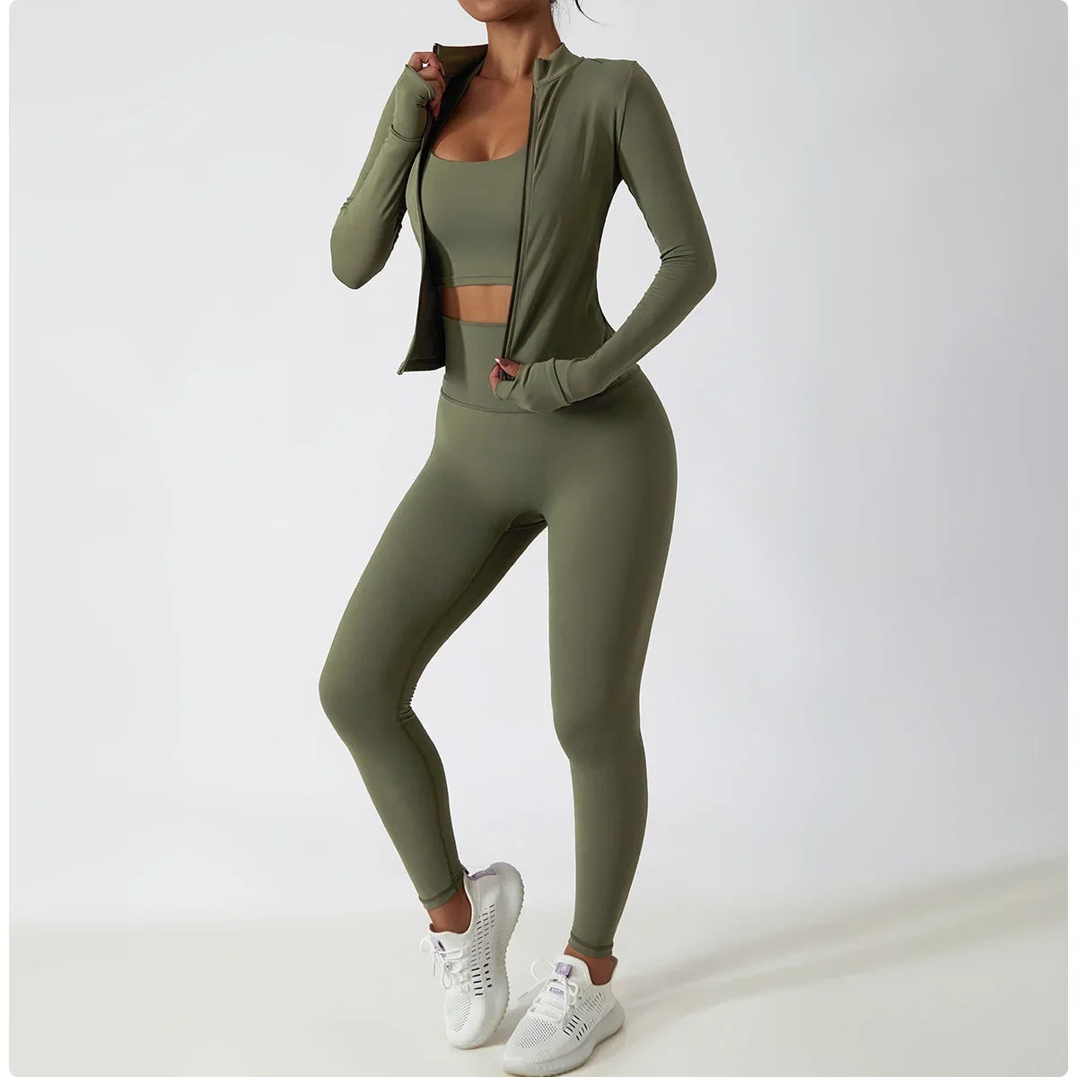 Women Zip Long Sleeve Sports Jacket