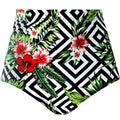 Floral High-Waist Bikini Shorts - Plus Size Swimwear