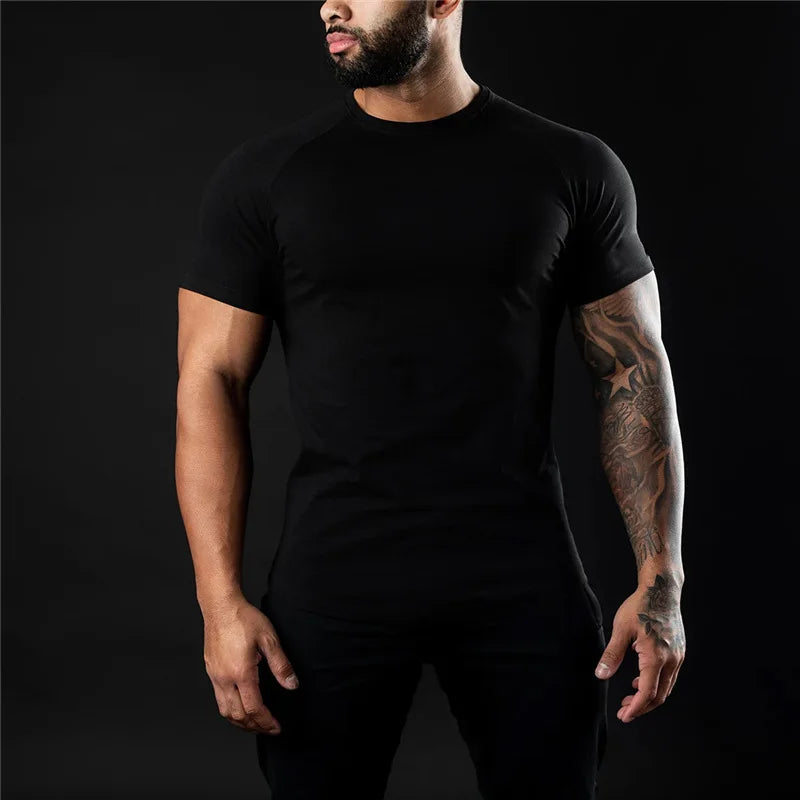 FlexFit Cotton Tee: Summer Athletic Muscle Shirt