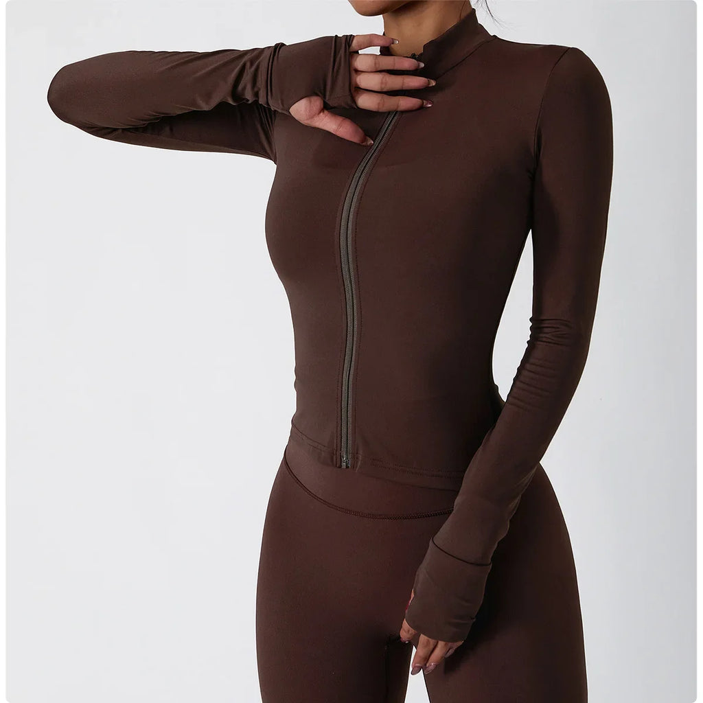 Women Zip Long Sleeve Sports Jacket
