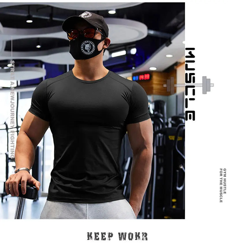Man Plus Size Dry Fit Men's Sports T-shirts