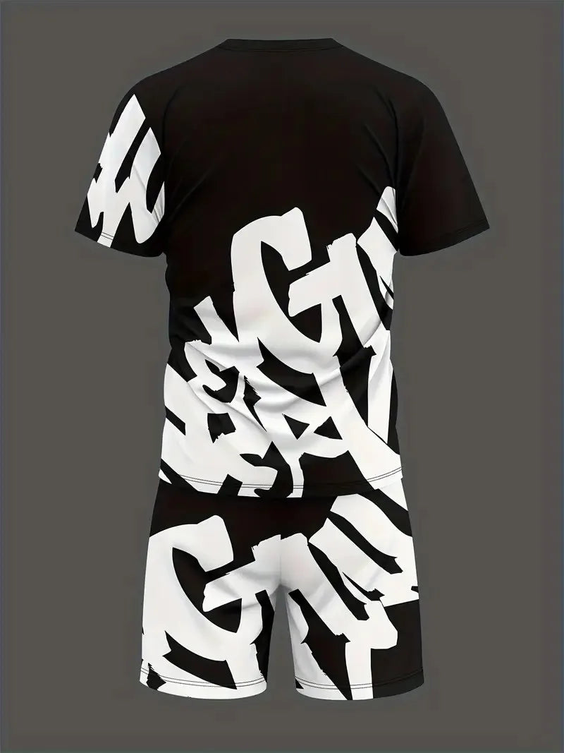 2026 Men's Street Casual 3D Letter Suit