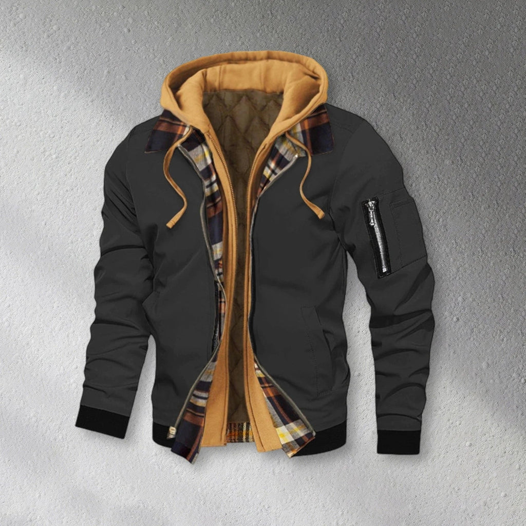 ChillGuard Men's Hooded Jacket - Stylish Two-in-One
