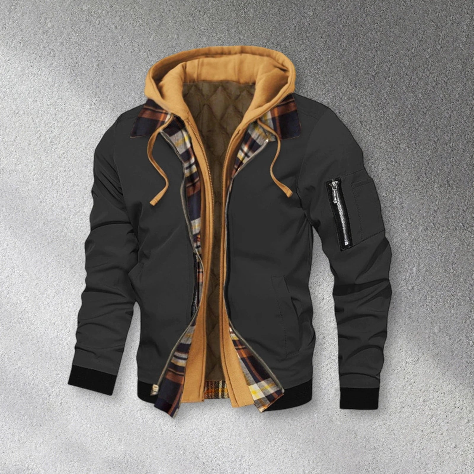 ChillGuard Men's Hooded Jacket - Stylish Two-in-One