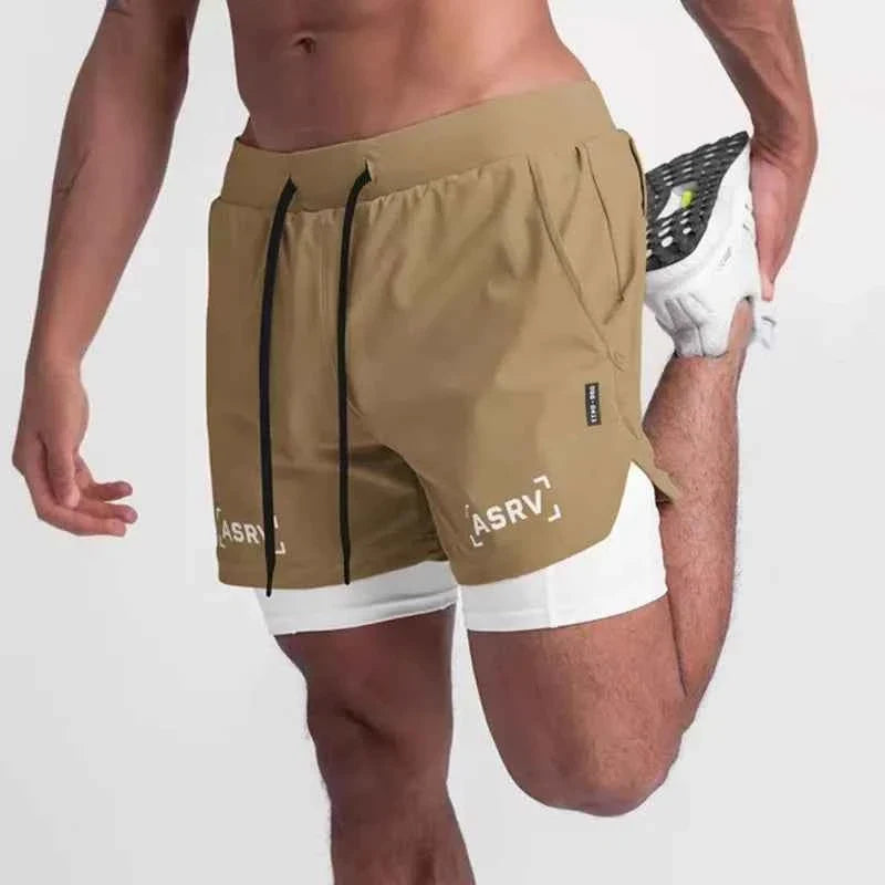 ASRV Men’s 2-in-1 Quick Dry Gym Shorts