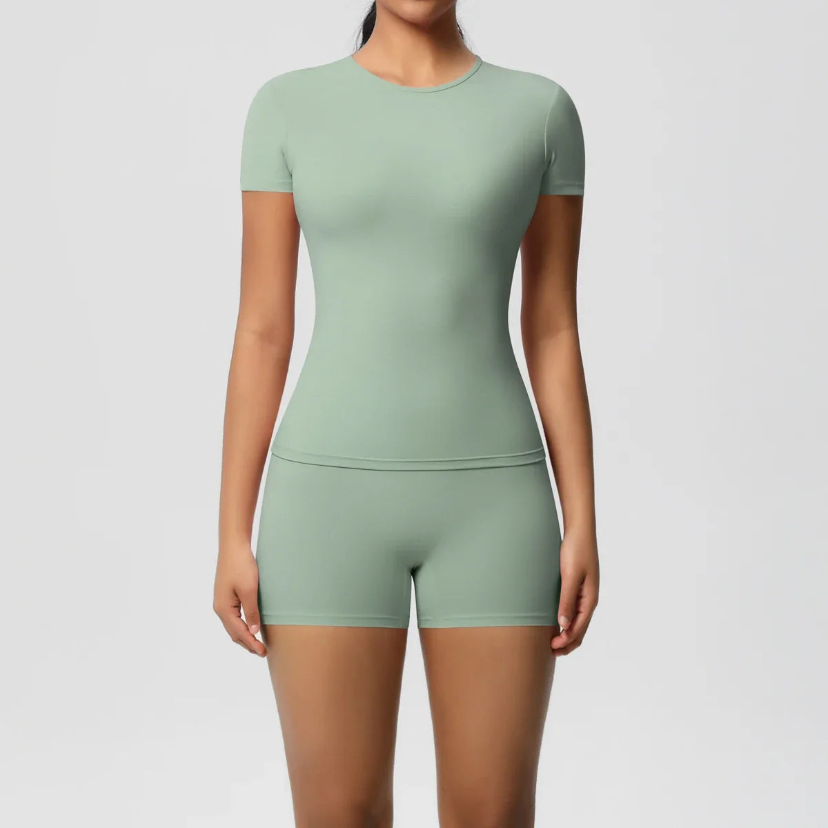2PC Quick-Dry Gym Leggings & Top Set