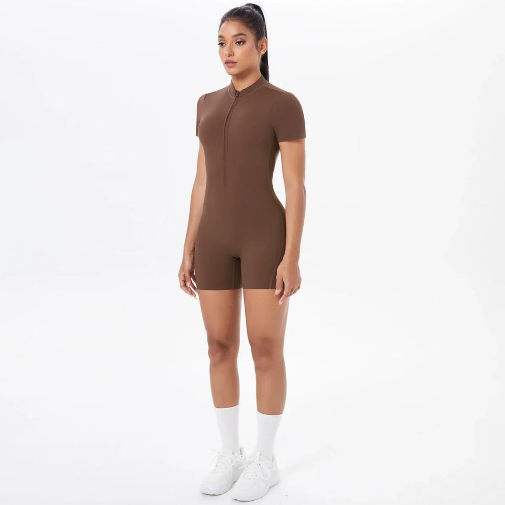 FlexiFit Backless Zip Jumpsuit - Women's Yoga Wear