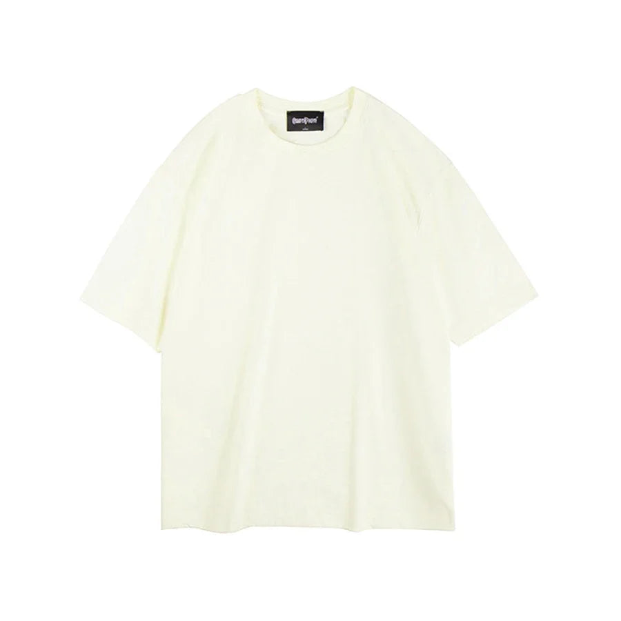 Oversized White Unisex Streetwear T-Shirt