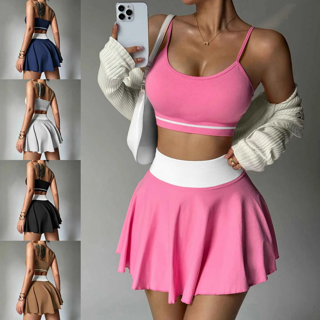Women’s 2-Piece Sports Bra & Skirt Set