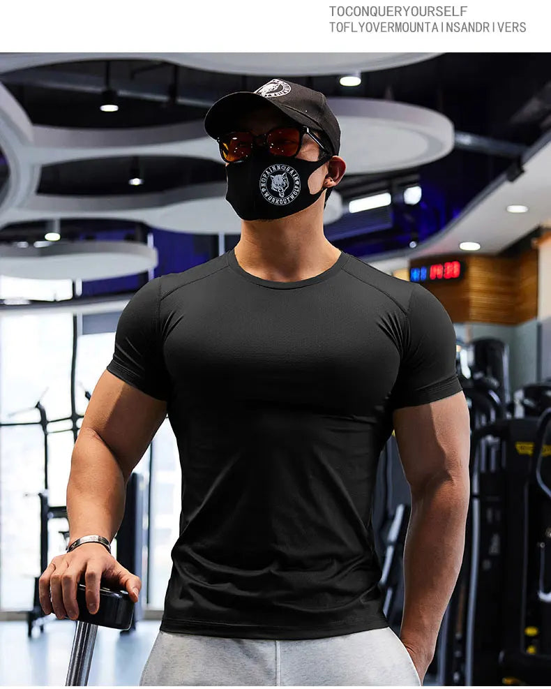 Man Plus Size Dry Fit Men's Sports T-shirts