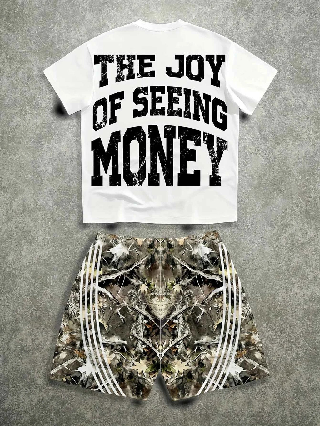 Men's 3D Print Summer Short-Sleeve Set