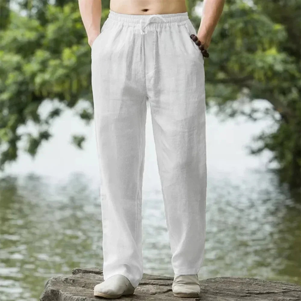 Men's Linen Cotton Breathable Casual Pants