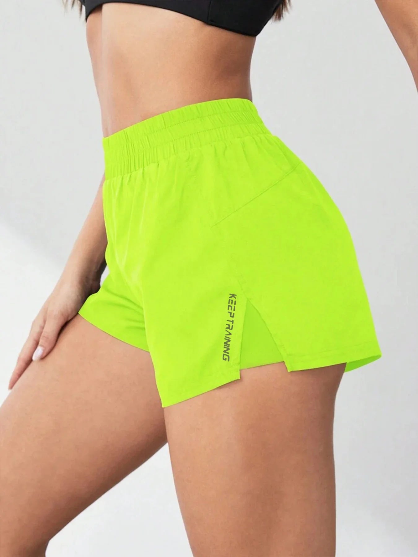 Faux Two-Piece Women's Anti-Exposure Yoga Shorts