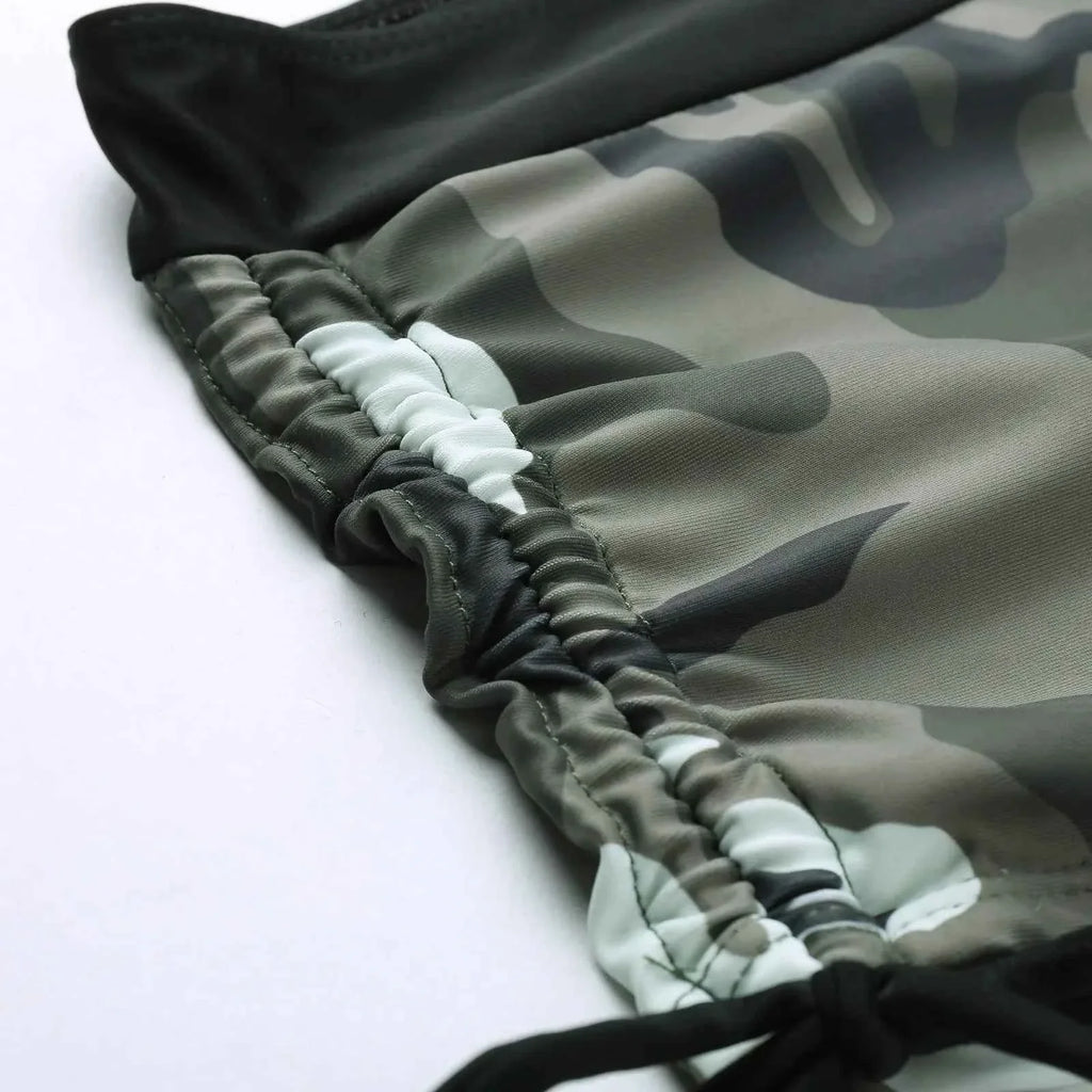 Camo Print Halter Two Piece Bikini Set