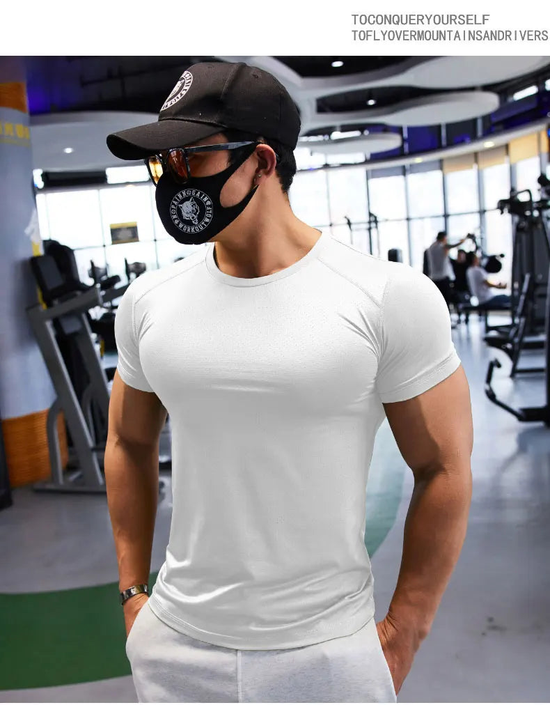 Man Plus Size Dry Fit Men's Sports T-shirts