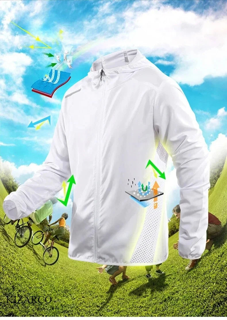UltraLight Hooded Running Jacket - Windproof & Waterproof