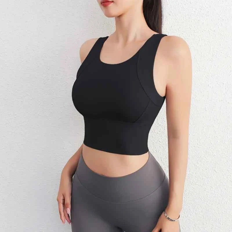 Women's Sport Fixed Chest Pad Athleisure Bra