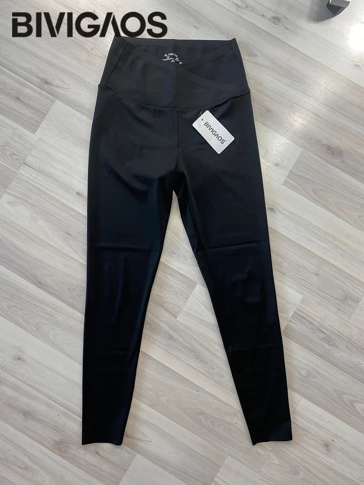 V-Lift Sharkskin High-Waist Leggings