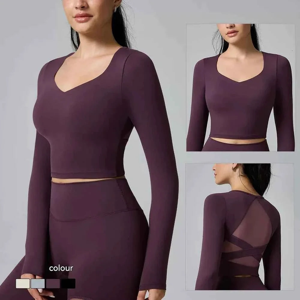Women's Long Sleeve Yoga Running Top