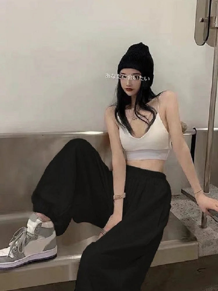 Chic White Ankle Joggers for Women