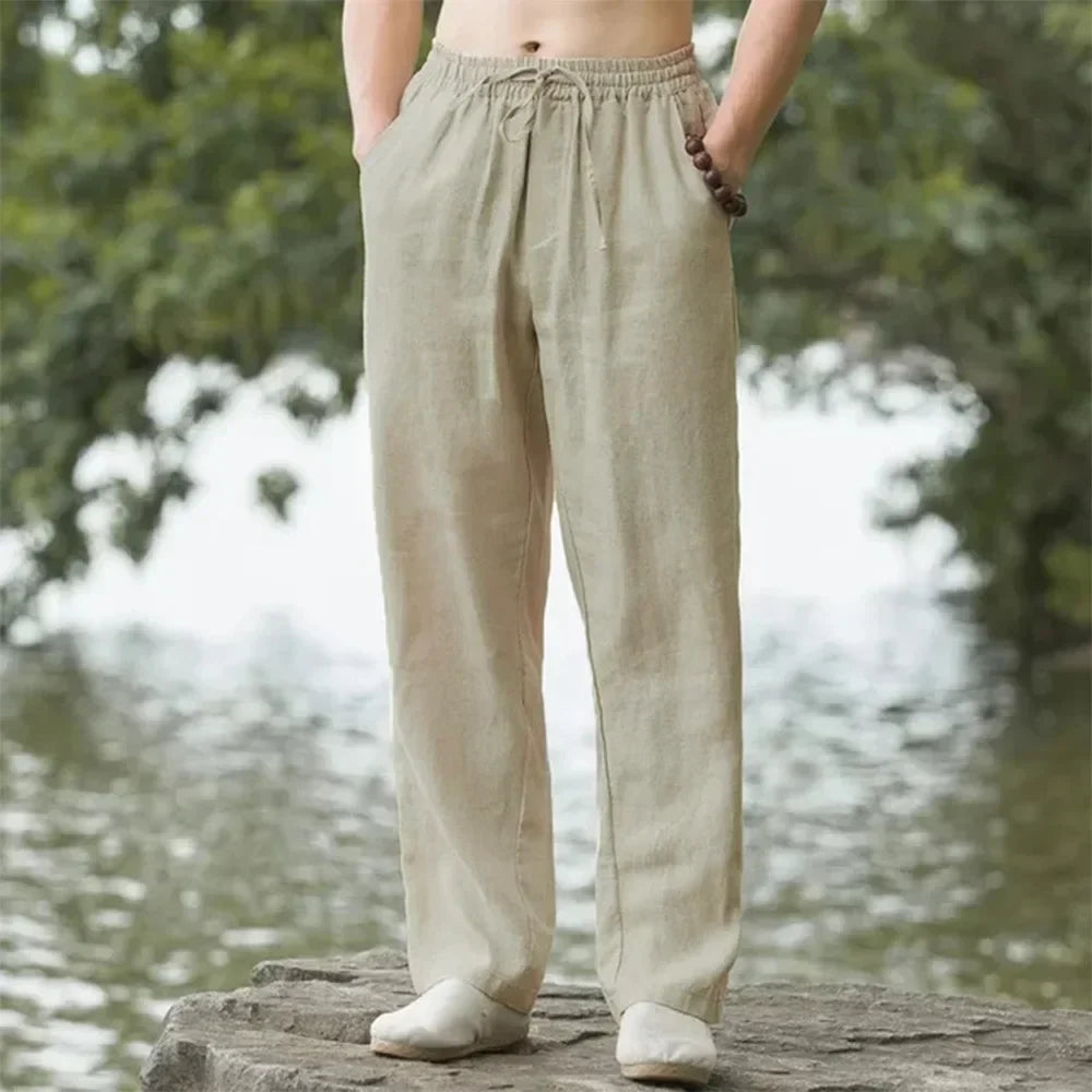 Men's Linen Cotton Breathable Casual Pants